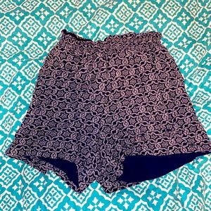 Purple boho flowy shorts